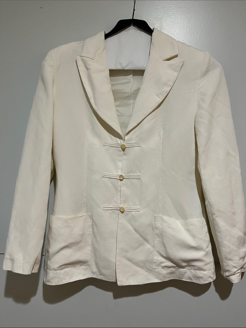 Vintage KOOKAY Linen Blend Blazer made in France size 40/medium